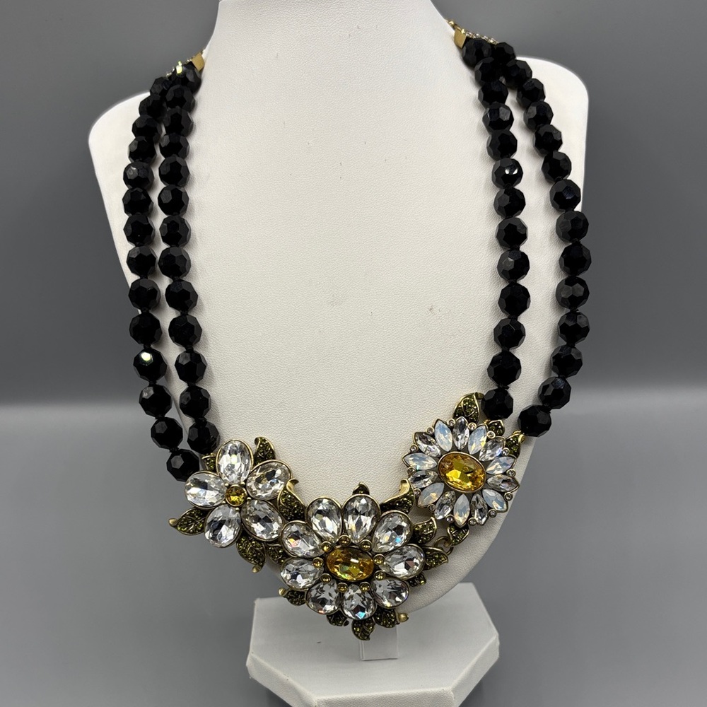 Heidi Daus Glorious Garden in Clear, Golden and Peridot Swarovski Crystals JP433
